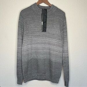iNC International Concepts Gray Ombre Half-Zip Sweater Size Men's Medium NWT